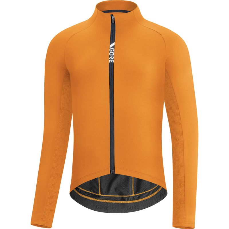 Gore C5 Thermo Long Sleeve Road Cycling Jersey Orange-1